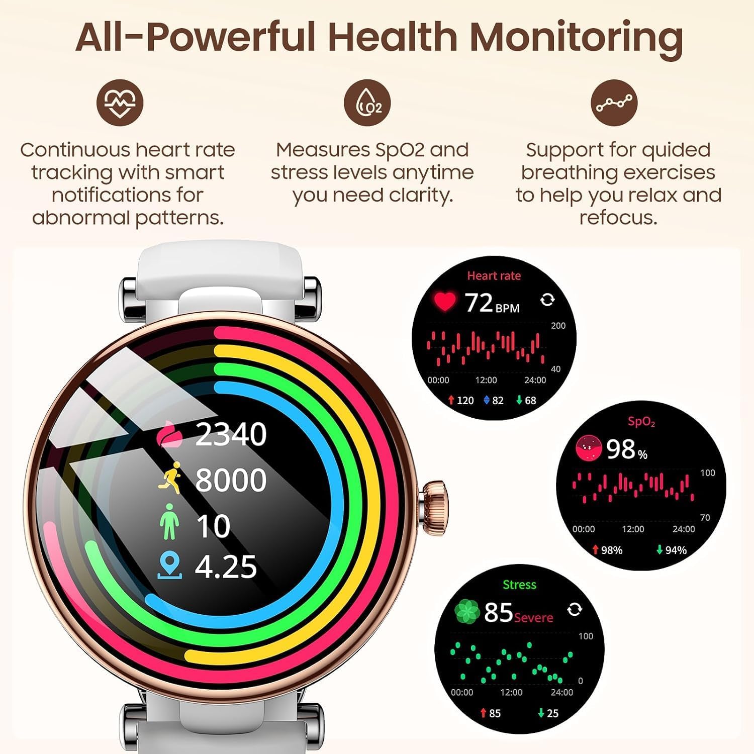Detalle de TOZO S8 AMOLED smartwatch 1.32-inch