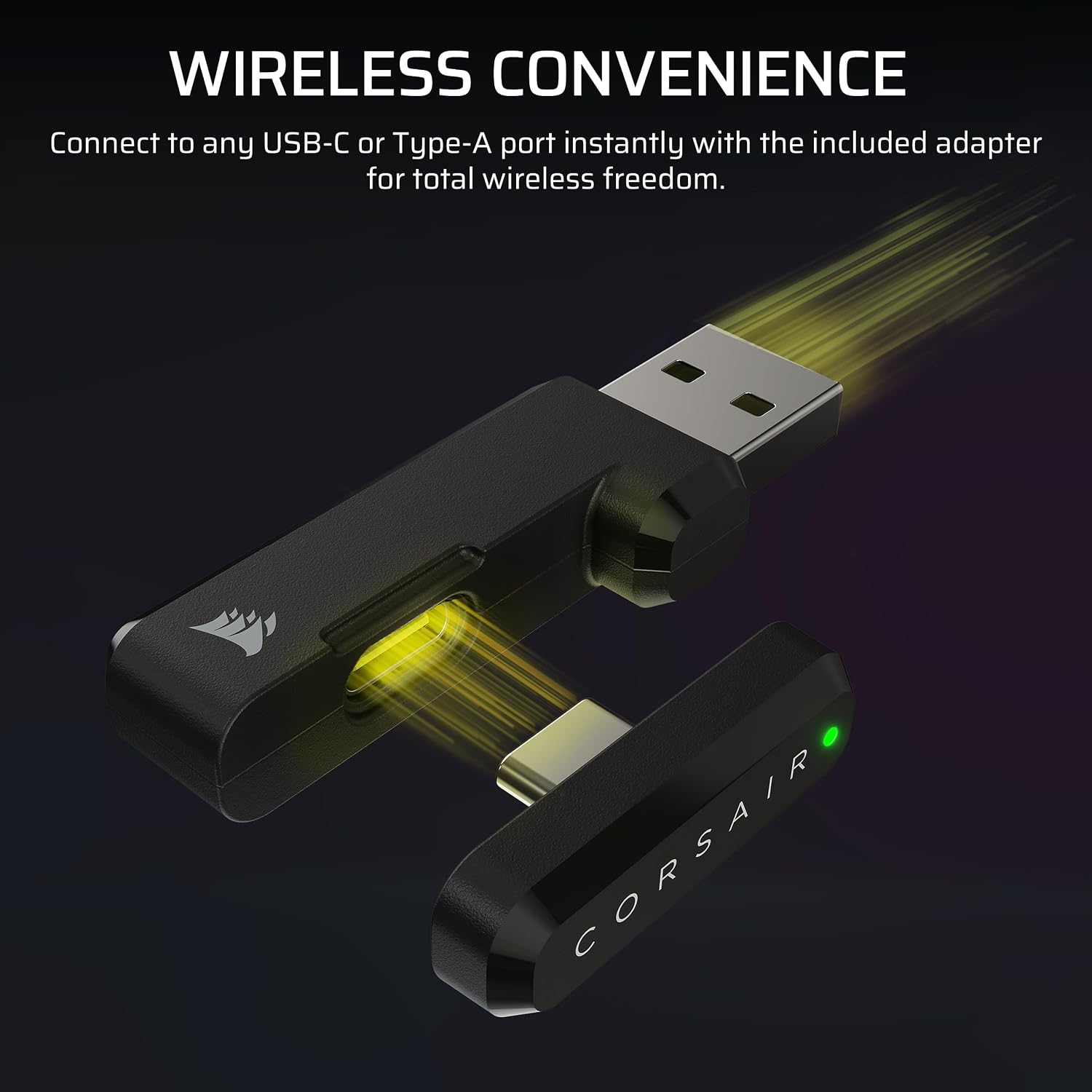 Detalle 1 de CORSAIR HS35 v3 Wireless Gaming Headset, CA-9011401-WW, 2.4GHz & Bluetooth
