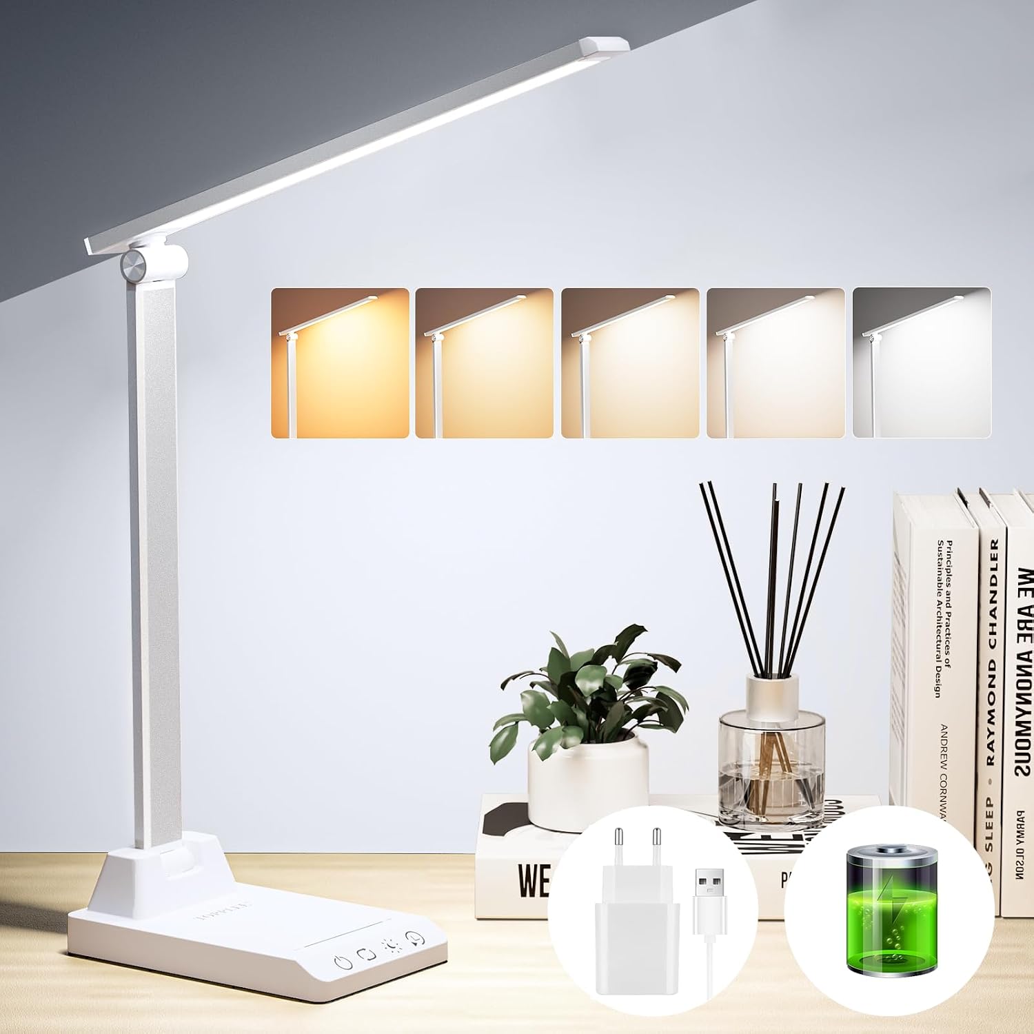 Detalle de Lampada da scrivania LED senza fili 2500 mAh