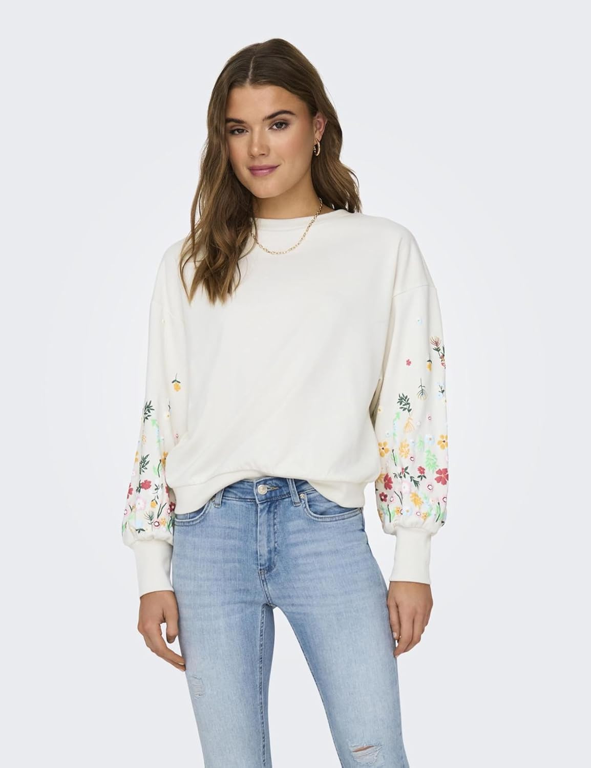 Thumbnail 1 de ONLY Female Sweatshirt ONLBROOKE – normal geschnittene Sweatshirt mit Baumwolle-Anteil