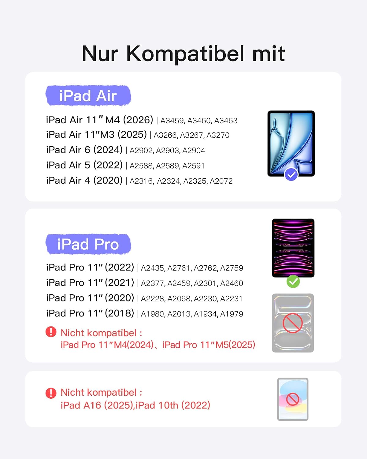 Detalle de Inateck iPad Air 11 Hülle mit Tastatur