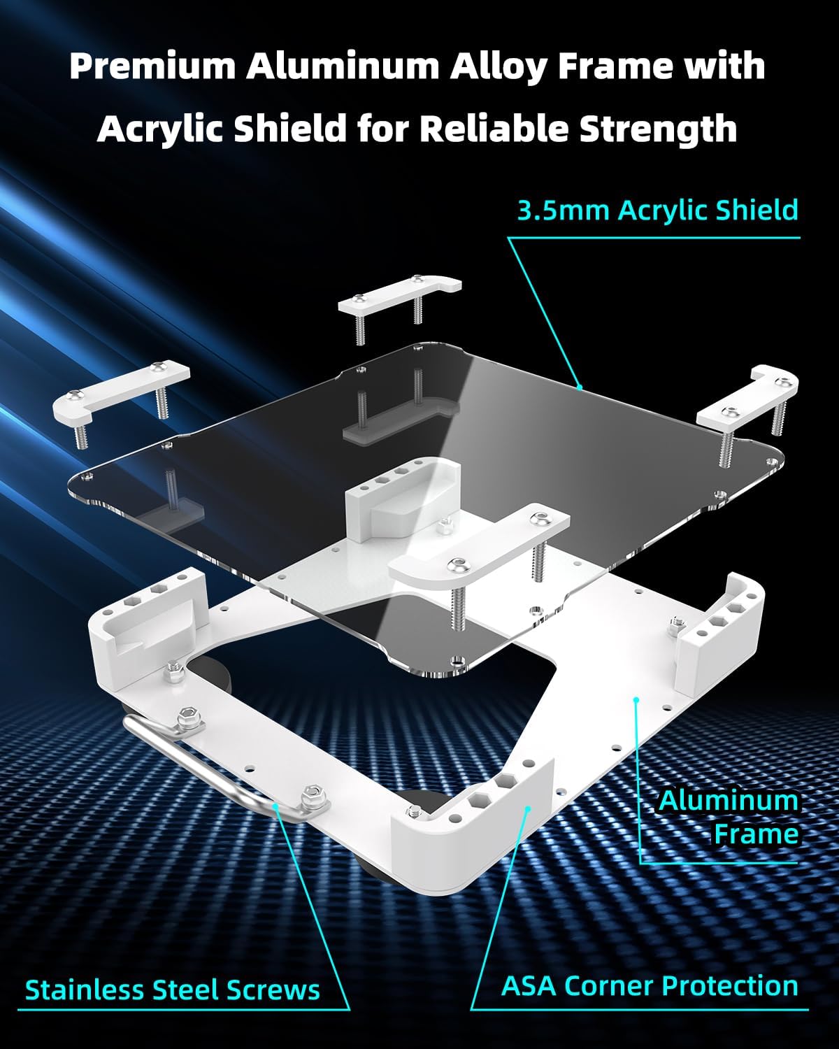 Thumbnail 3 de Starlink Mini Magnetic Roof Car Mount (Aluminum Frame with Acrylic Shield) — Weatherproof, Portable for RVs, Vans, SUVs & Boats (Silver)