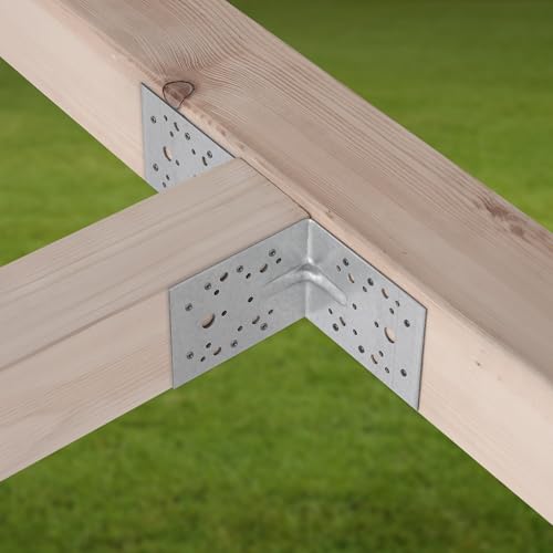 Detalle 2 de KOTARBAU® 25 Pezzi Staffa Angolare in Acciaio Zincato 130x130x100 mm – Argento