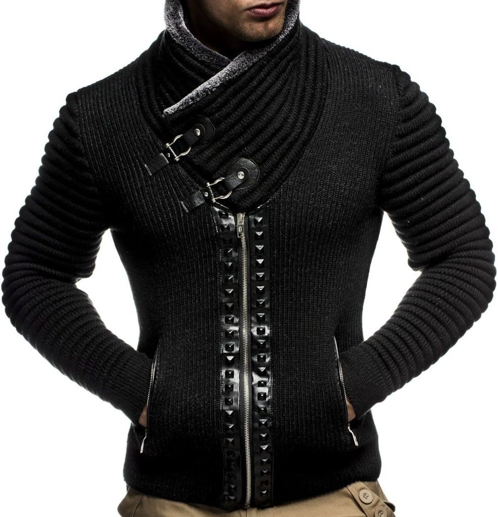 Thumbnail 2 de Leif Nelson Giacca Uomo in Maglia Cardigan Collo a Scialle LN-5065