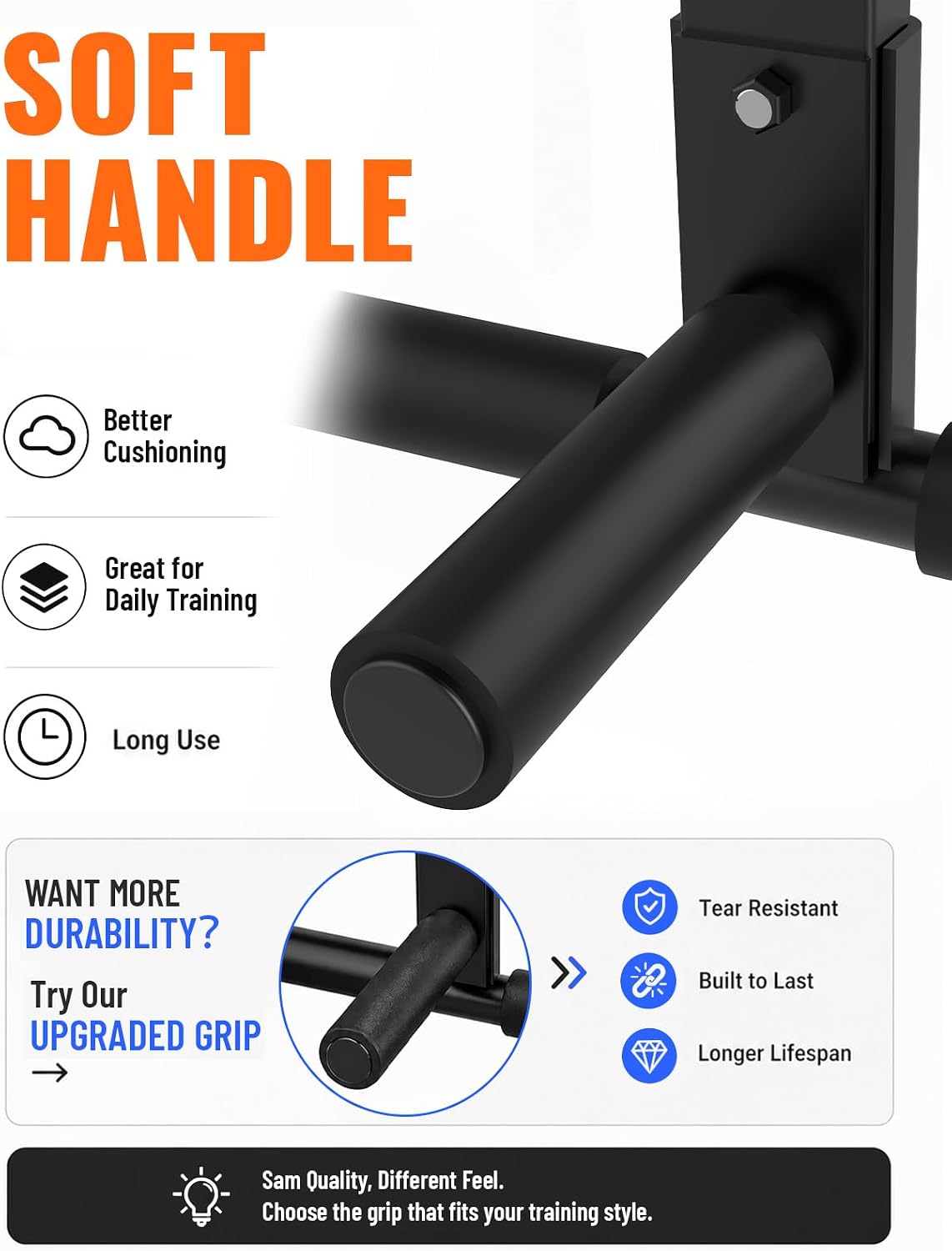 Detalle de Fitarc MPUB-1 Joist-Mount Pull-Up Bar with Padded Multi-Grip Handles