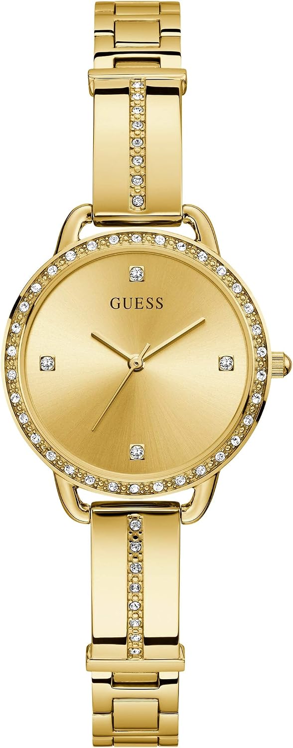 Detalle de GUESS 30 mm Kristall-Armband-Uhr GW0022L2 in Silber (Einheitsgröße)