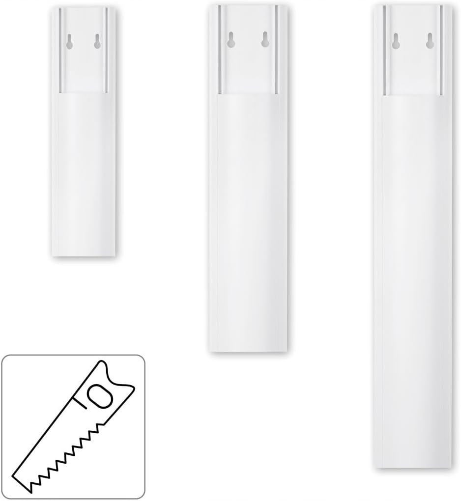 Thumbnail 6 de Selbstklebender Kabelkanal aus PVC (100 x 7 x 2,1 cm) – weiß, Platz für bis zu 8 Kabel