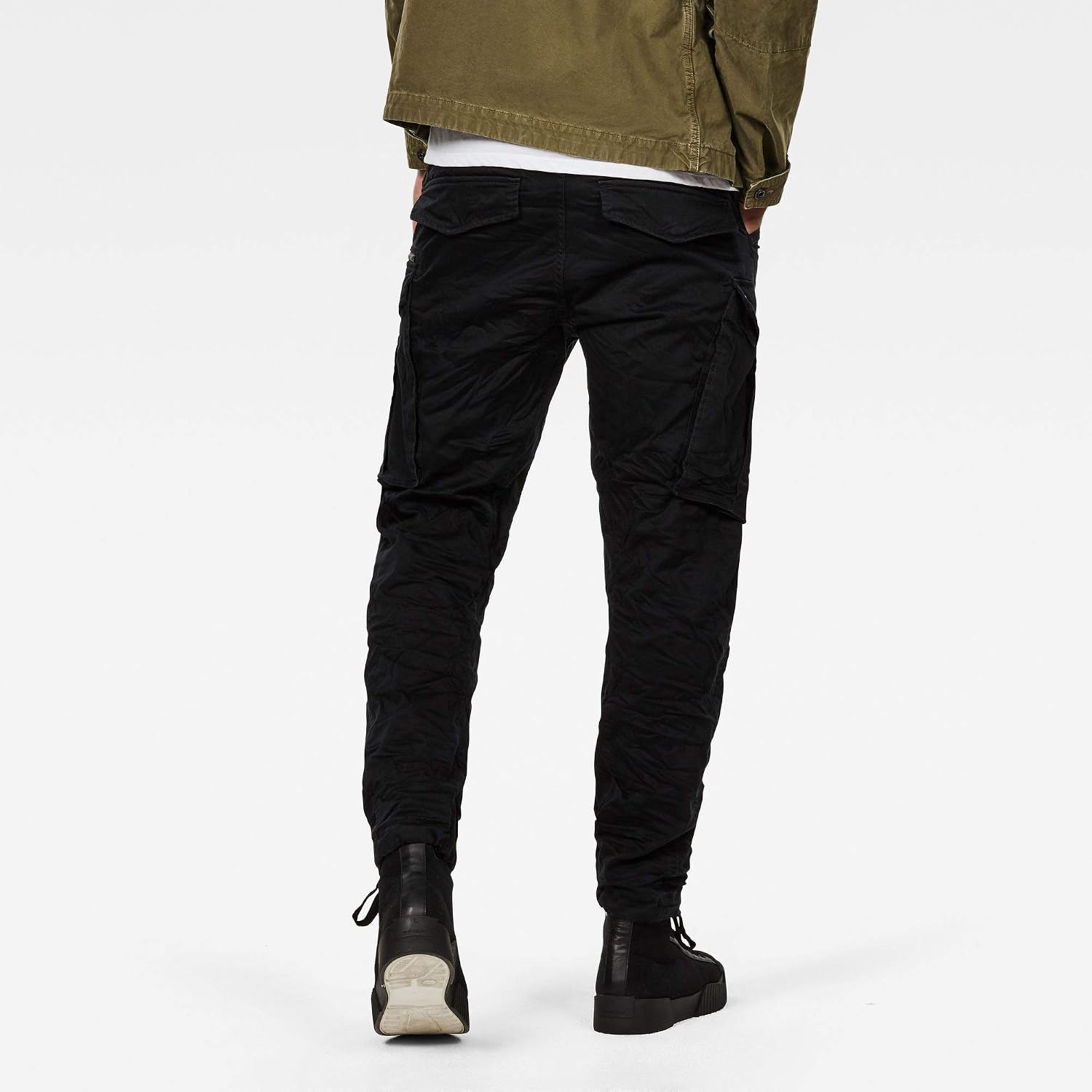 Detalle de G-STAR Herren Rovic Zip 3D Regular Tapered Pants – mit Reißverschluss und verstellbarem Saum