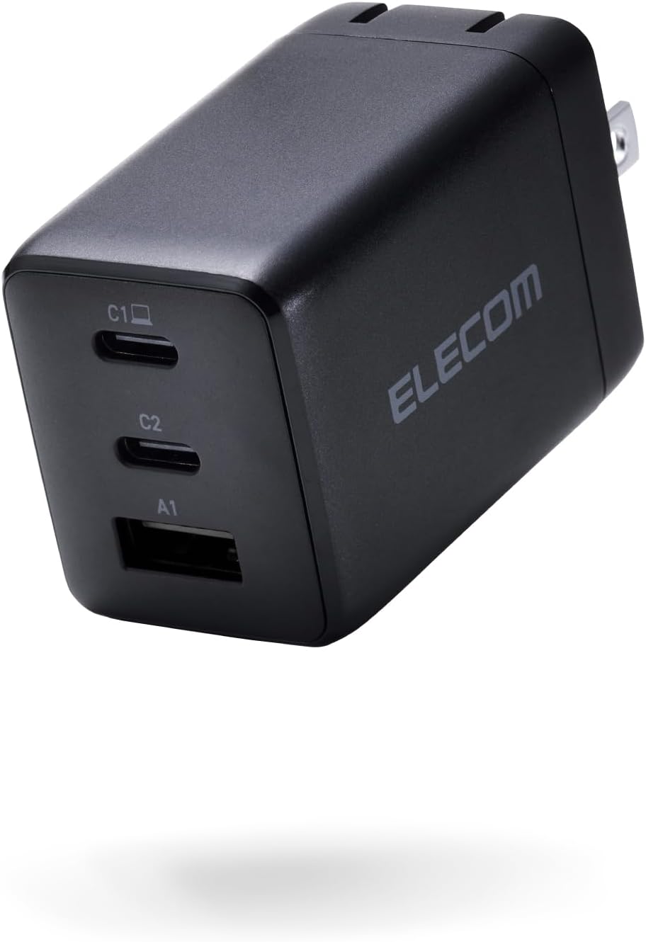 Detalle de エレコム EC-AC10367BK 3ポートUSB充電器 USB PD対応・折りたたみ式プラグ