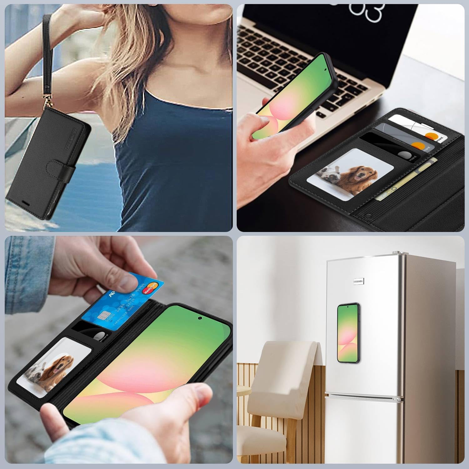 Thumbnail 6 de XTCASE Cover Magnetica 2-in-1 per Samsung Galaxy A57 – Portafoglio in pelle PU, chiusura magnetica e supporto, Nero