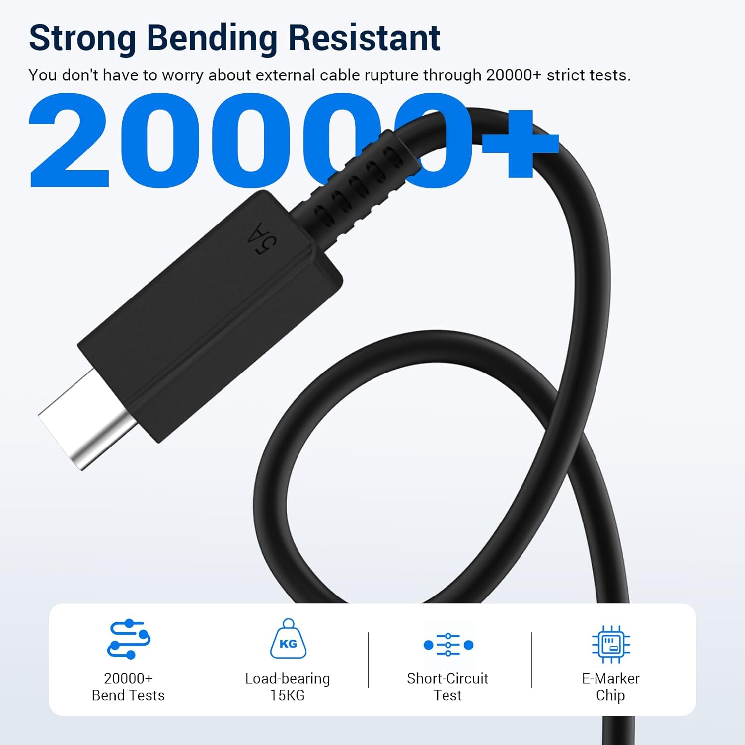 Detalle de 2Pack 10FT 100W USB-C to USB-C Charging Cables for Samsung Galaxy and More