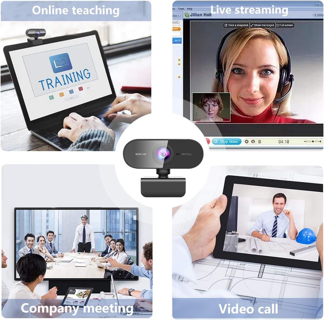 Thumbnail 1 de HD 1080P Webcam for PC with Microphone