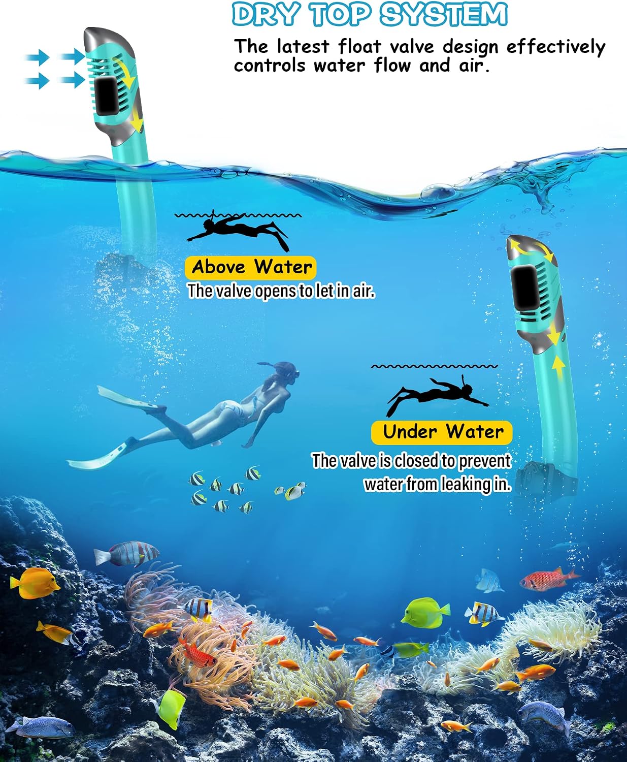 Detalle 2 de Karvipark Dry Snorkel Set panoramic mask for adults 🤿