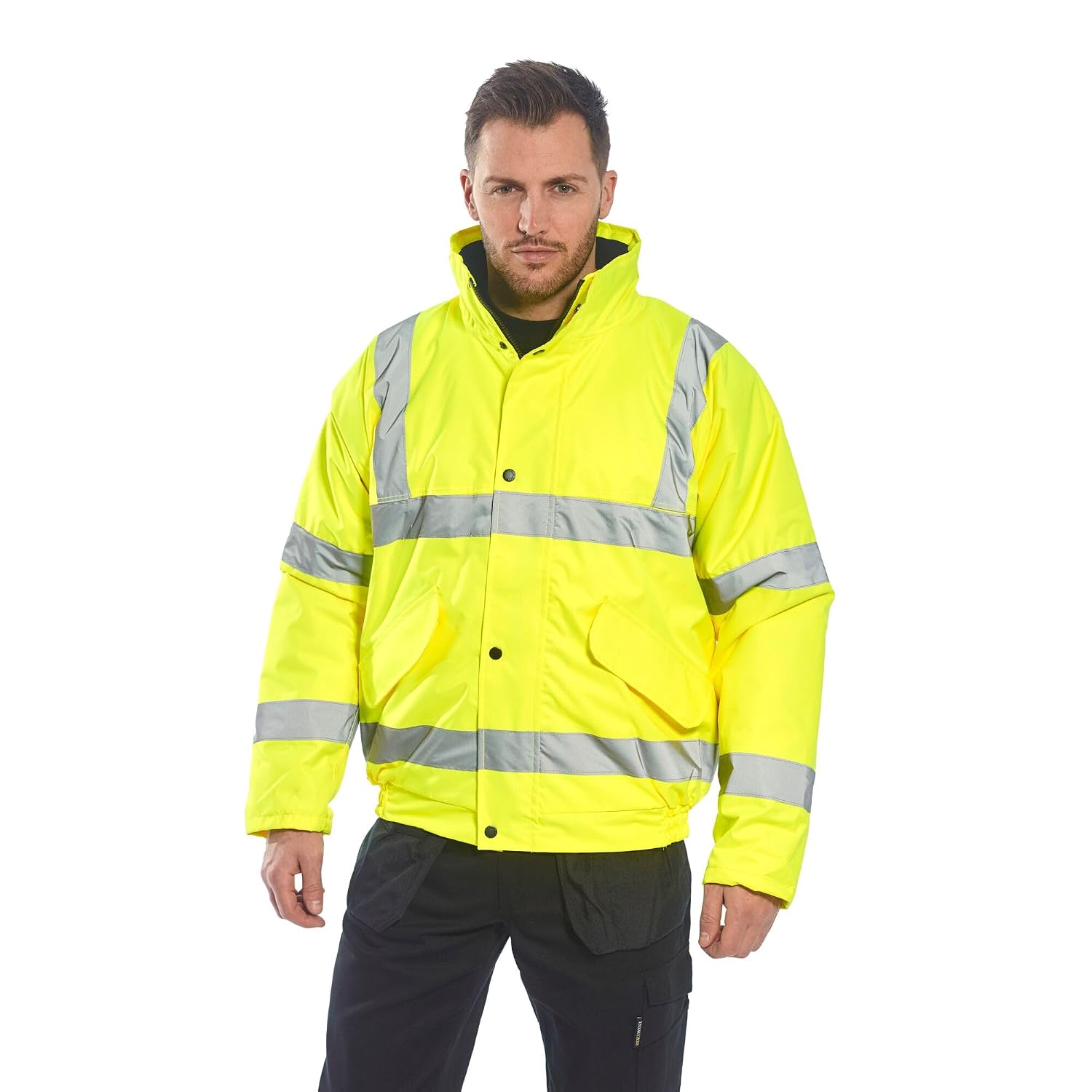 Detalle de Portwest S463 Hi Vis Winter Bomber Jacket – Waterproof, Windproof and Reflective