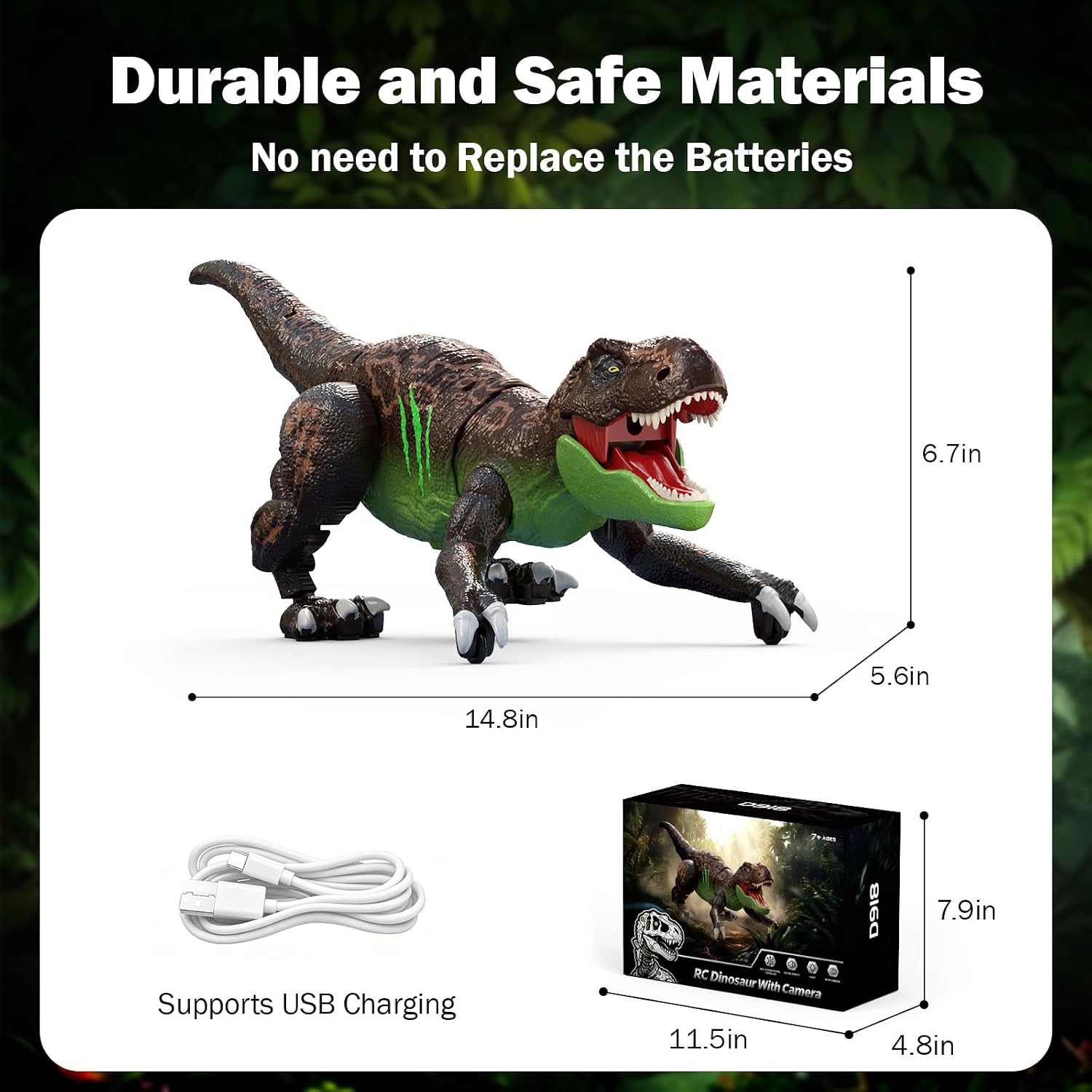 Detalle 2 de RC Dinosaur with Camera and LCD Screen
