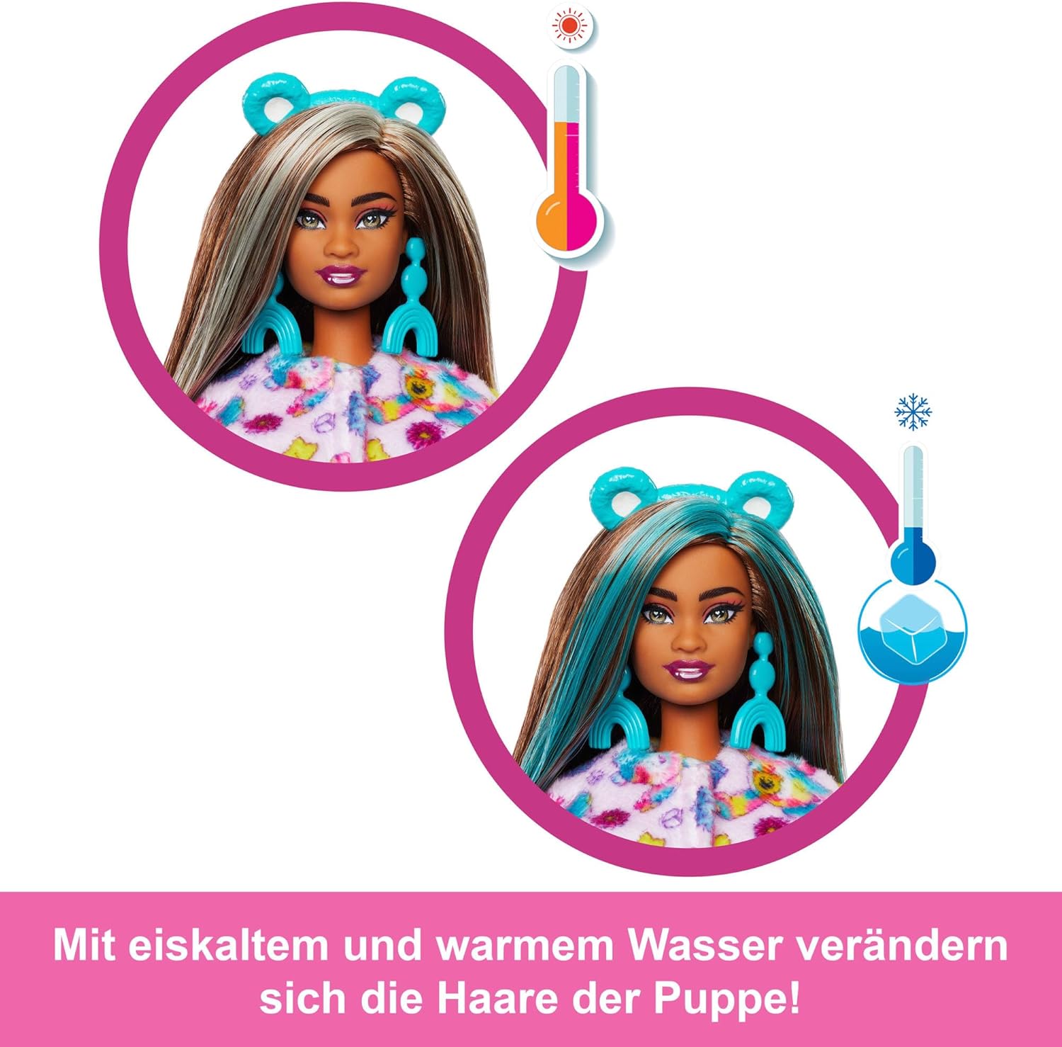 Thumbnail 2 de Barbie Cutie Reveal Glücksbärchis-Serie 2 Good-Vibes-Bärchi Puppe (JFV62) mit 10 Überraschungen