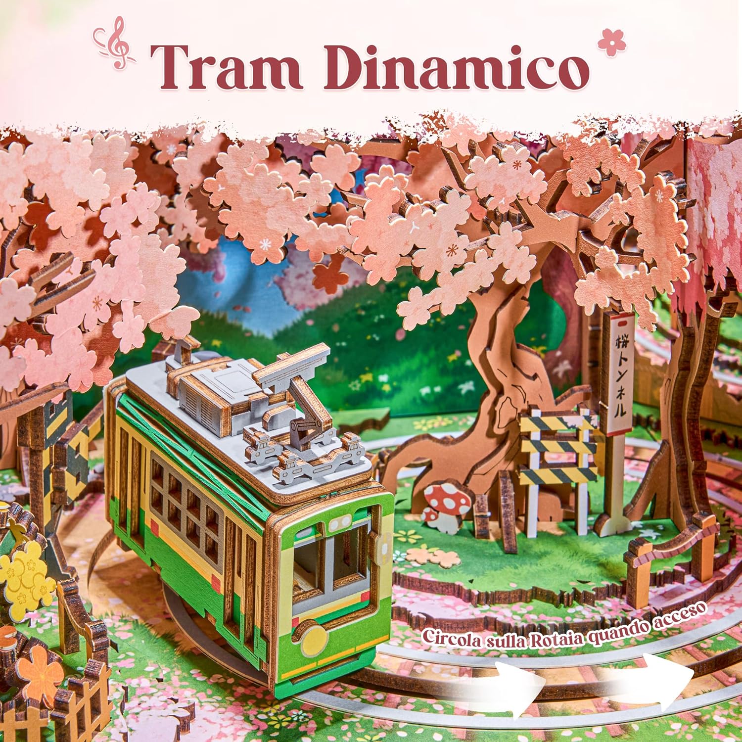 Thumbnail 3 de Rolife Puzzle 3D Sakura Tram 283 pezzi