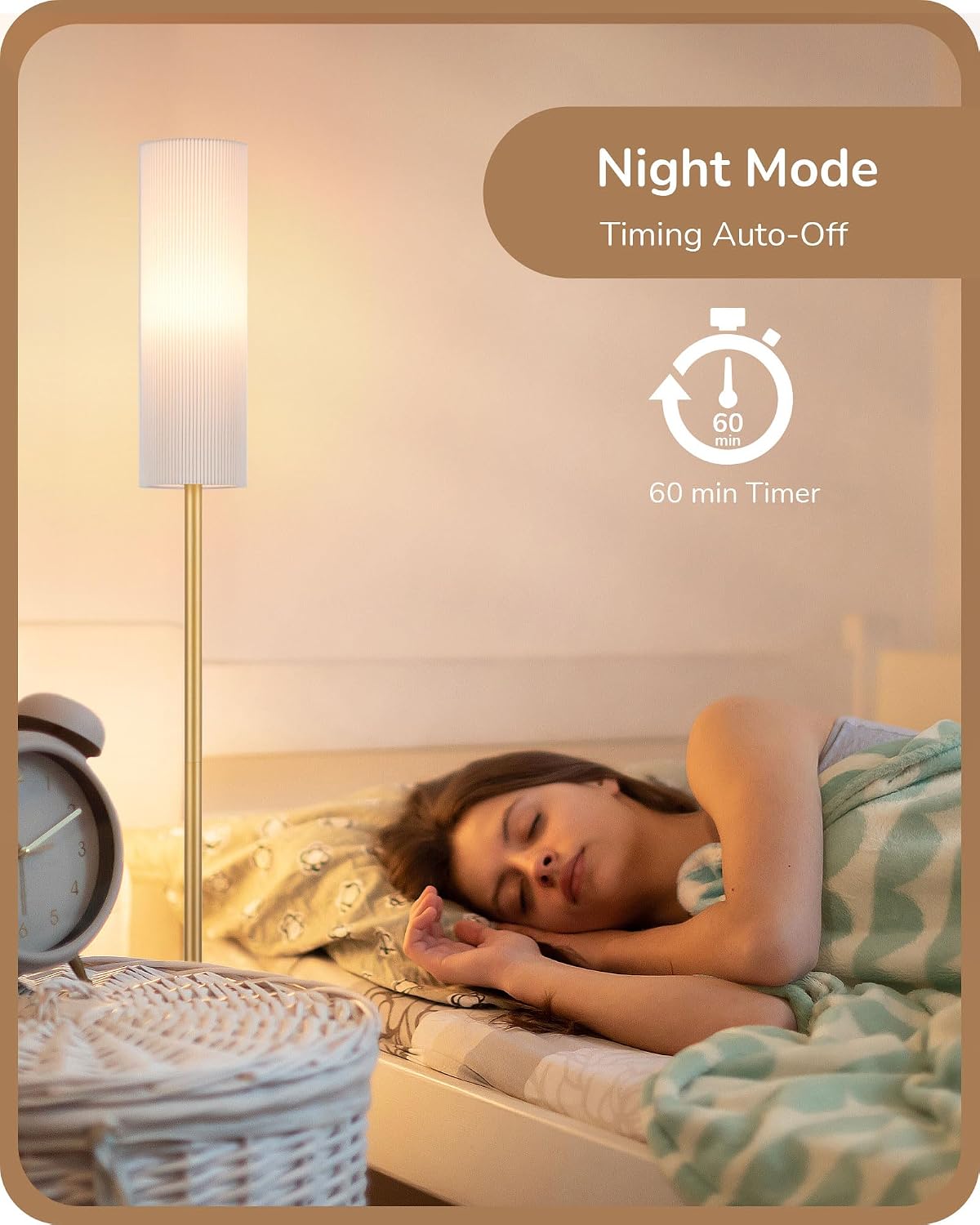 Detalle 2 de EDISHINE Floor Lamp 165cm standing lamp 🛋