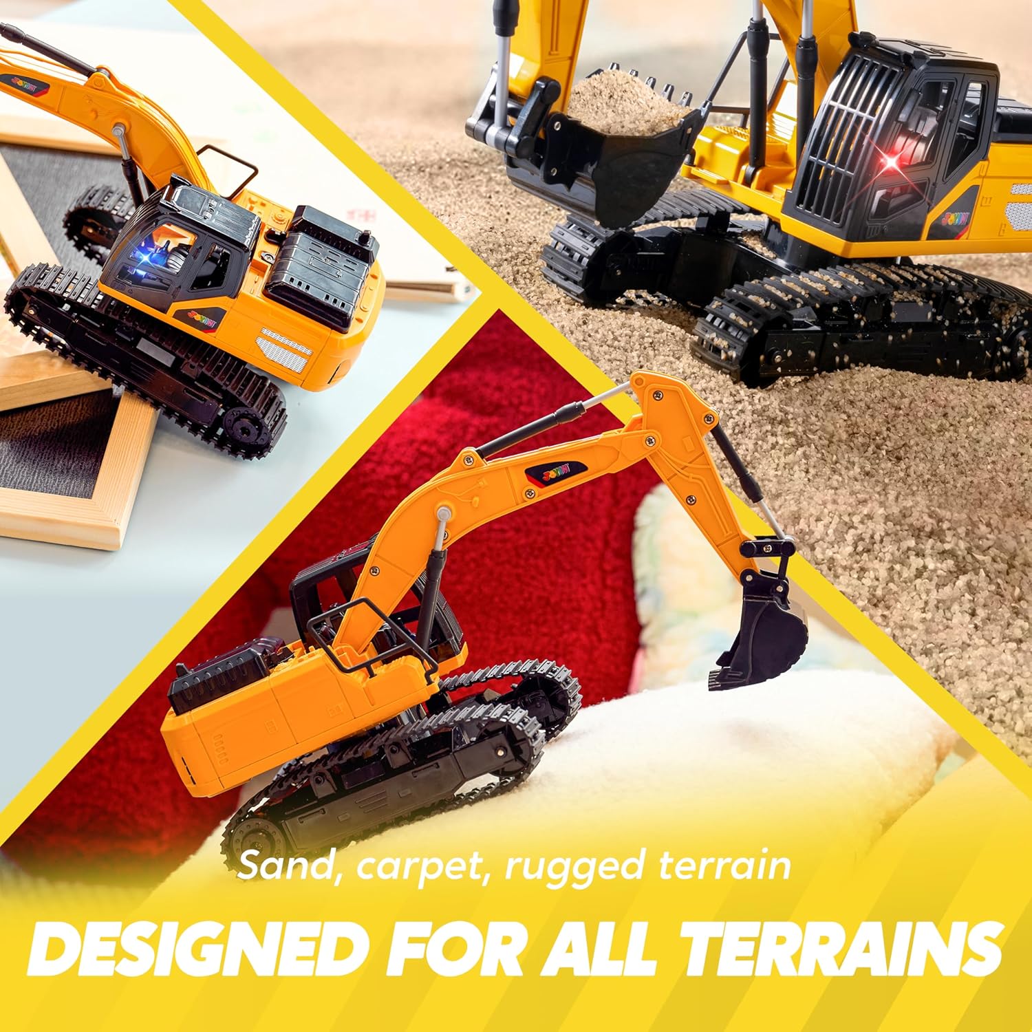 Thumbnail 2 de JOYIN Remote Control Excavator RC Digger Tractor Toy (2.4GHz) with LED lights