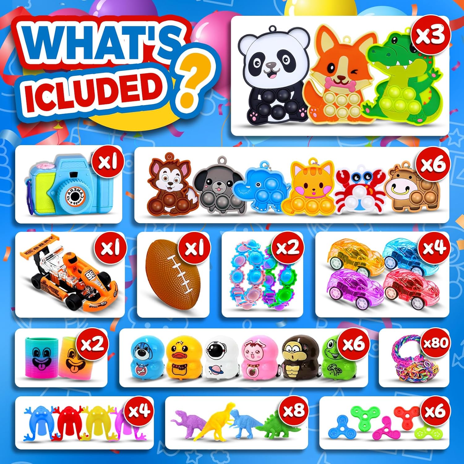 Thumbnail 1 de Olganicor 350 PCS Party Favors for Kids: Fidget Toys Bulk & Easter Egg Fillers