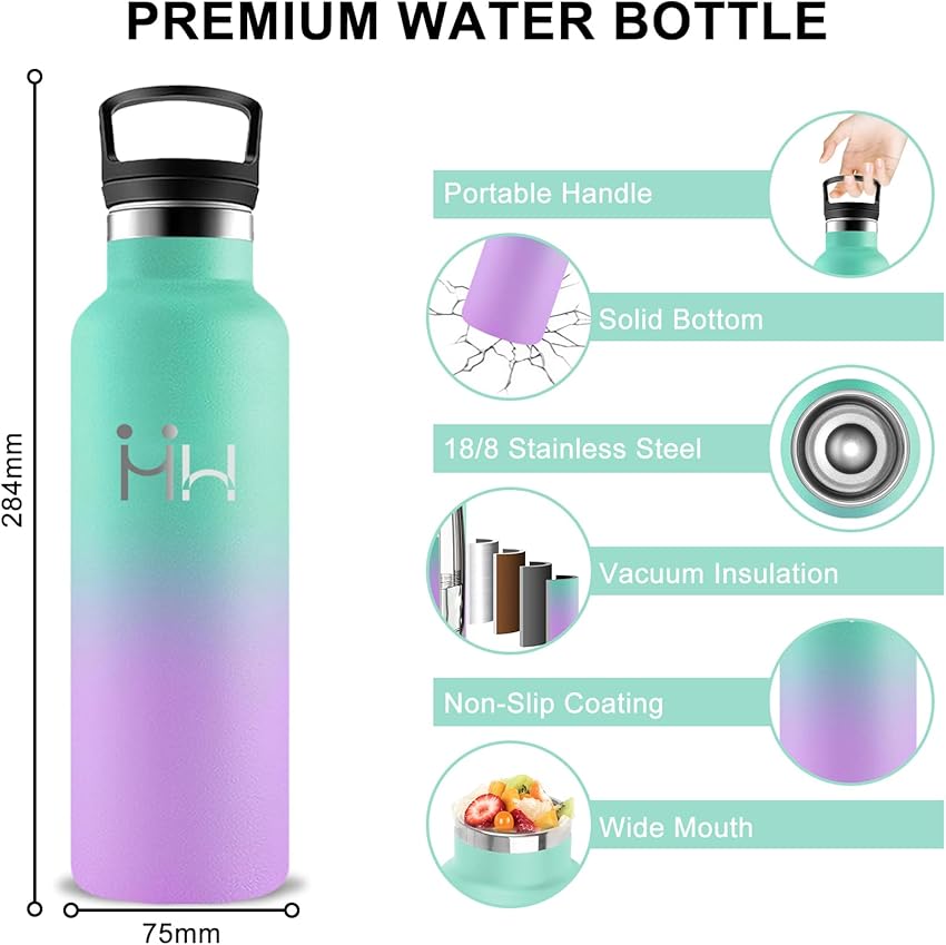 Thumbnail 1 de Botella de Agua Térmica Inox 750ml con Filtro y Pajita 🚰