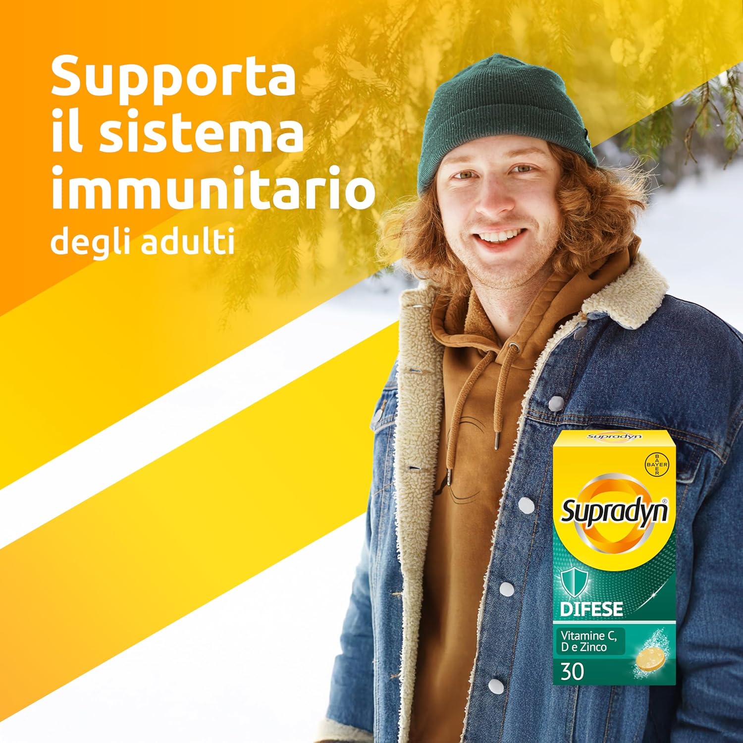 Detalle de Supradyn Difese Integratore Multivitaminico 30 Compresse Effervescenti Arancia – Difese Immunitarie & Energia