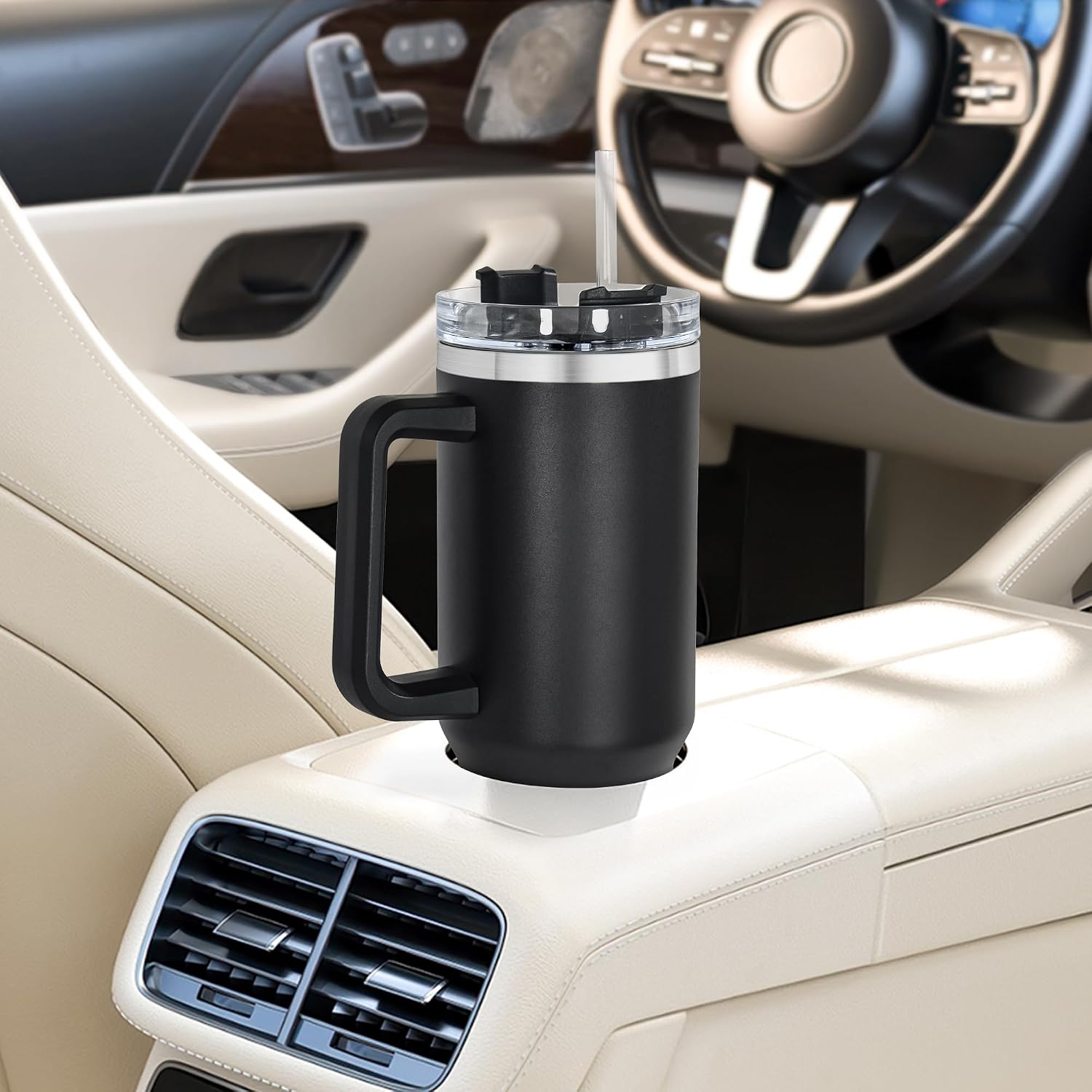 Detalle de FECBK 40oz insulated tumbler 1.2L, leak proof