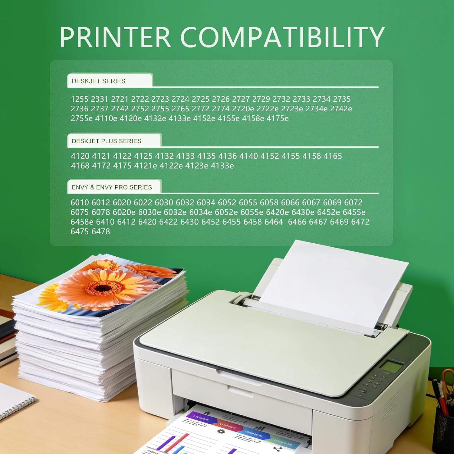 Detalle 2 de YATUNINK 67XL Black Ink Cartridge, 600-Page Yield for DeskJet and ENVY
