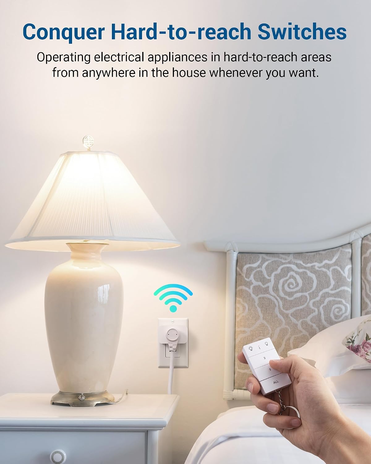 Detalle 2 de DEWENWILS IT104 Remote Control Outlet, 3 Independent Receivers, 100 ft Range