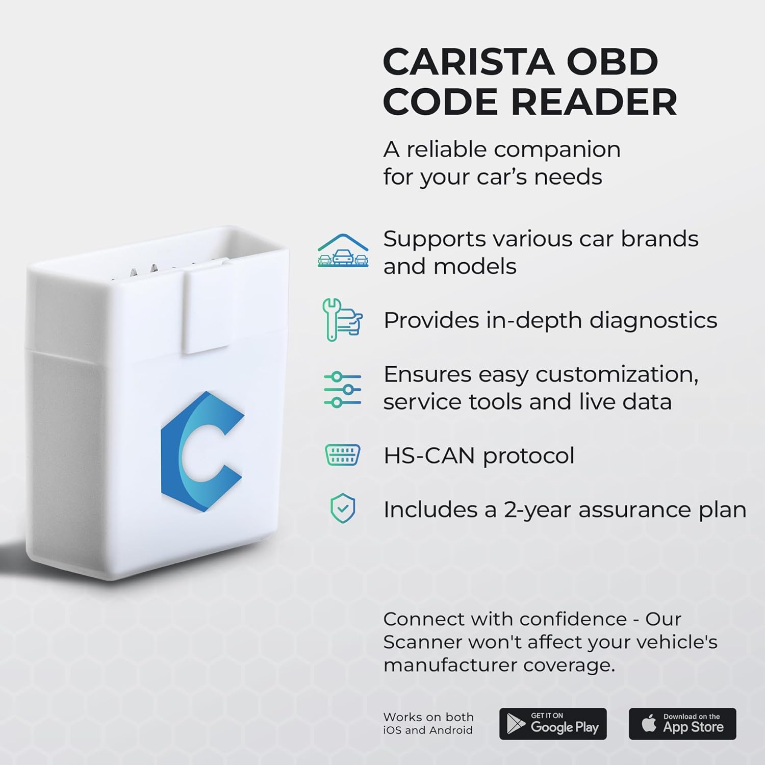 Thumbnail 2 de Carista OBD - Bluetooth OBD2 Scanner: Practical DIY Diagnostic Tool for Car Owners
