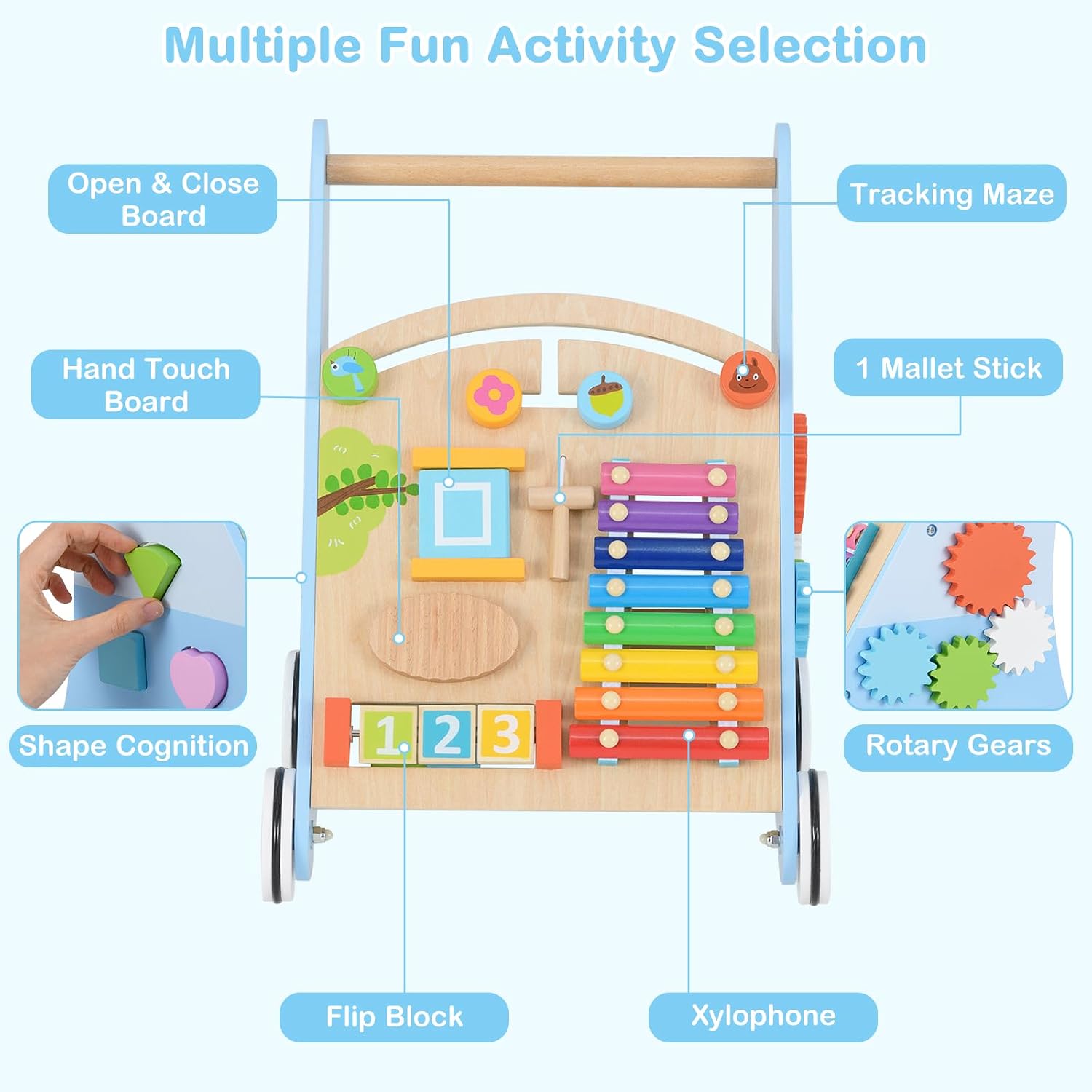 Detalle de INFANS Wooden Baby Walker