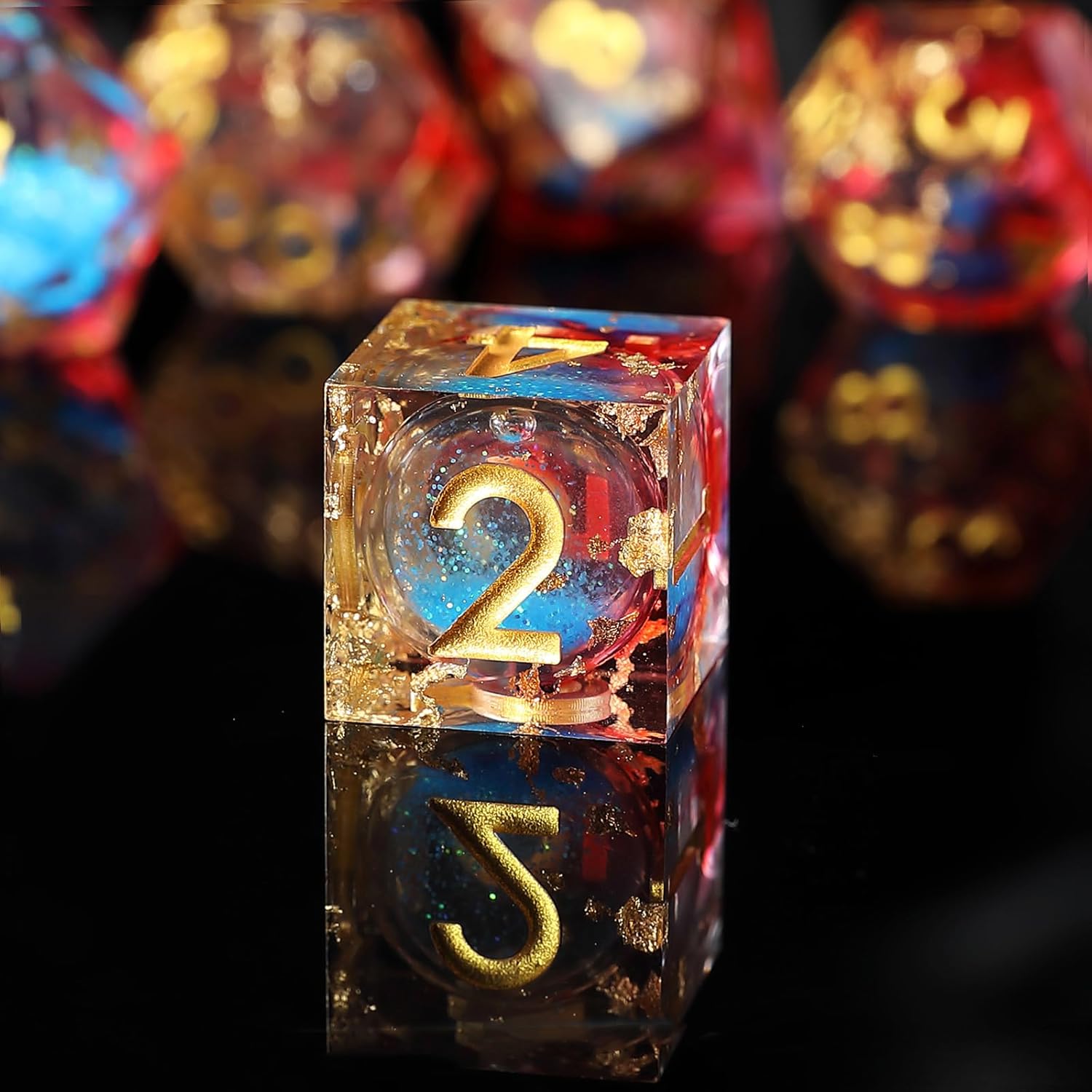 Thumbnail 6 de Liquid Core DND Dice Set 7pcs – Resin Sharp Edged Polyhedral Dice for Dungeons & Dragons