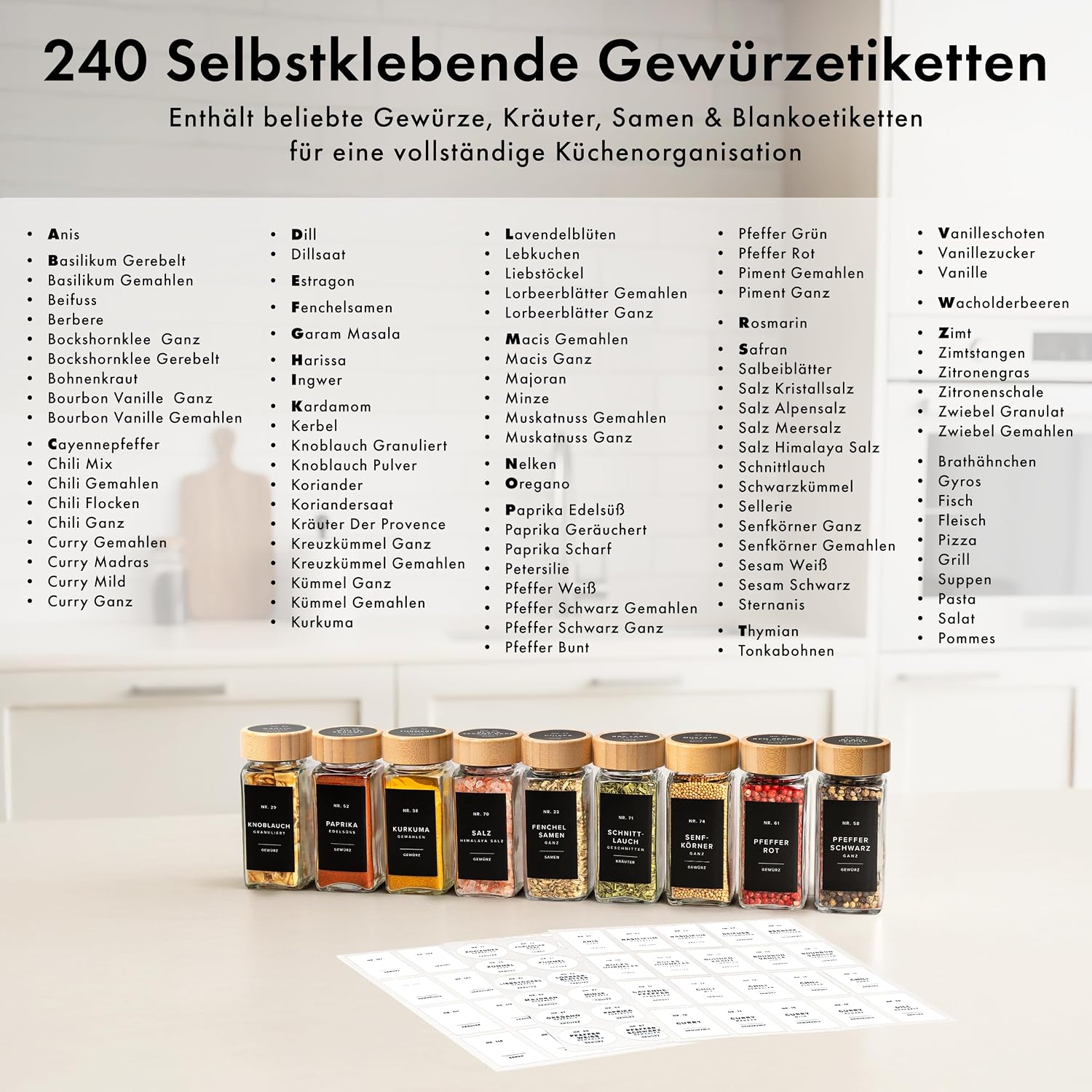 Thumbnail 6 de EDELHAUS Gewürzgläser Eckig Set 24x120ml