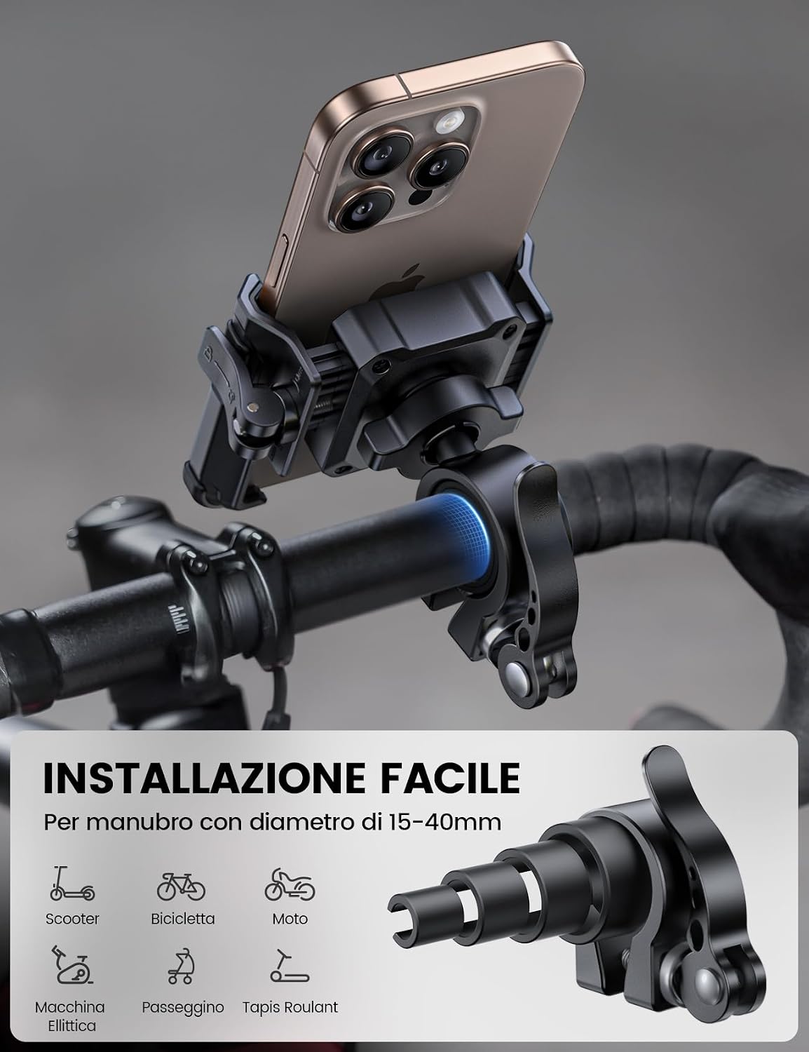 Thumbnail 5 de Lamicall Supporto Telefono Bicicletta 360°