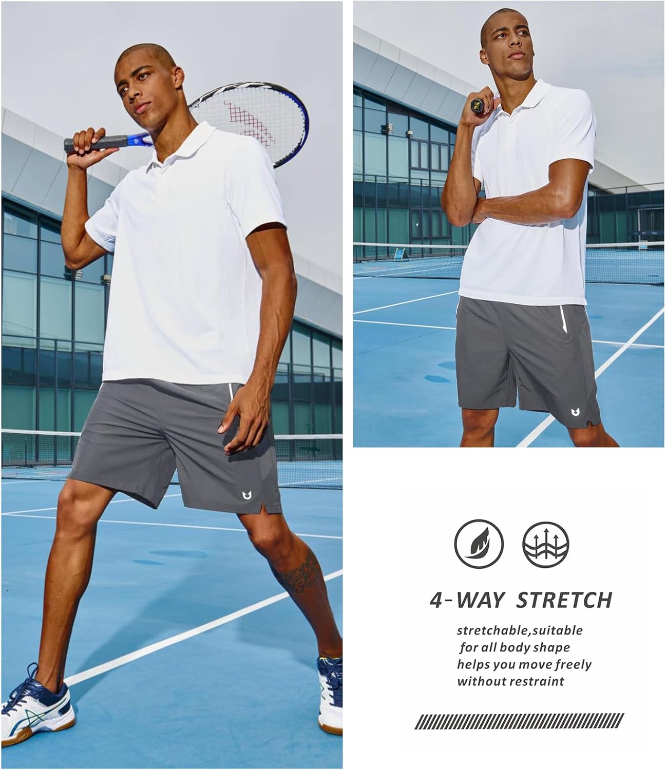 Detalle de NORTHYARD Men’s Running Athletic Shorts (5”/7”/9”)—Quick-Dry Workout, Tennis, Gym & Active Shorts