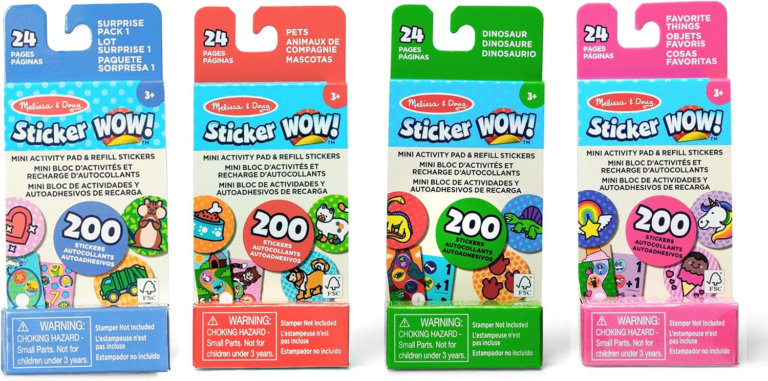 Detalle de Melissa & Doug Sticker Wow Mini Activity Pads 800 Stickers