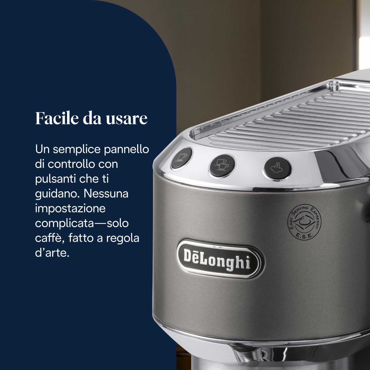 Thumbnail 4 de De’Longhi Dedica Style EC685.TB – Macchina espresso compatta con cialde ESE e montalatte manuale