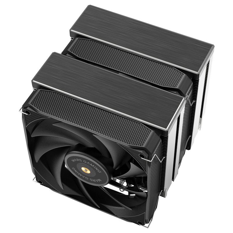 Detalle 2 de Mars Gaming MCPU-XU9: disipador CPU doble torre para alto rendimiento
