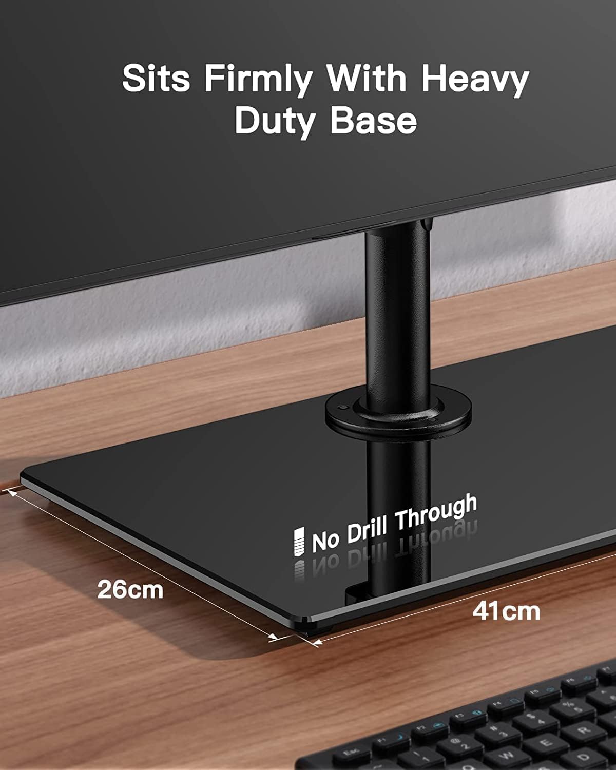 Thumbnail 1 de ErGear Dual Monitor Stand for 13"–32" Screens — Freestanding, Wide Base Dual Monitor Arm Desk Mount