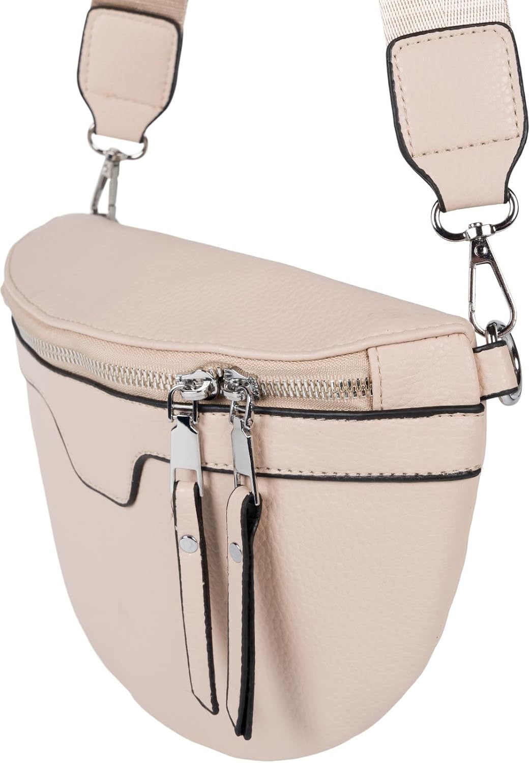 Detalle de styleBREAKER Borsa a tracolla da donna a forma di mezza luna – modello semplice 02012380
