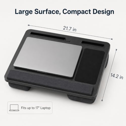 Detalle de SANON Laptop Tray: Non-Slip, Heat Shield 17-Inch Ready Portable Writing & Gaming Desk