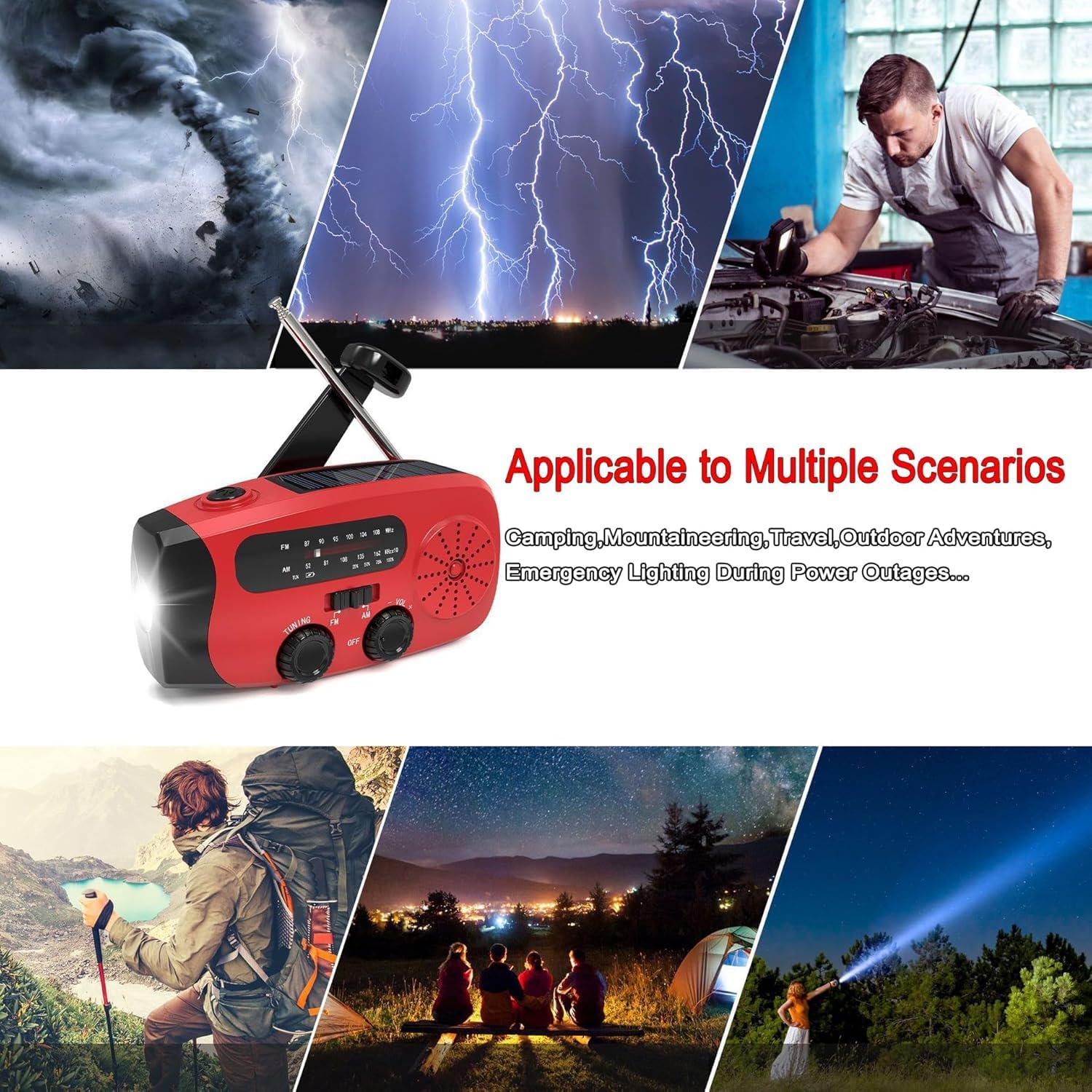 Thumbnail 6 de Radio Solare a Carica Manuale 2000 mAh