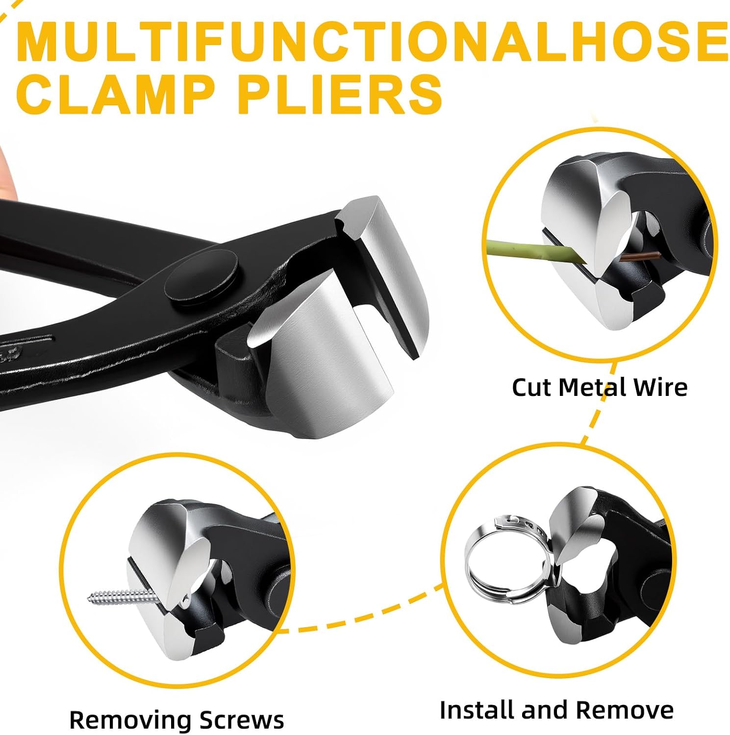 Thumbnail 4 de MotBats 10-Inch Ear Clamp Pliers with Non-Slip Grip and 10 Stainless Steel Crimps