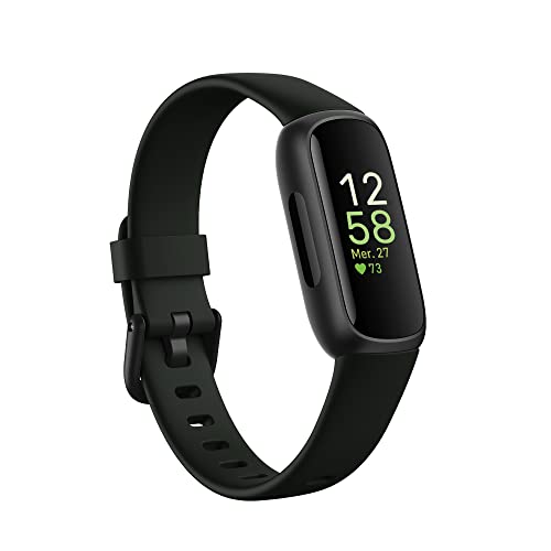 Imagen de Fitbit Inspire 3 : bracelet activité et santé — autonomie 10 jours, étanche 50 m, inclusive (Parme, Noir intense) en OfertitasTOP
