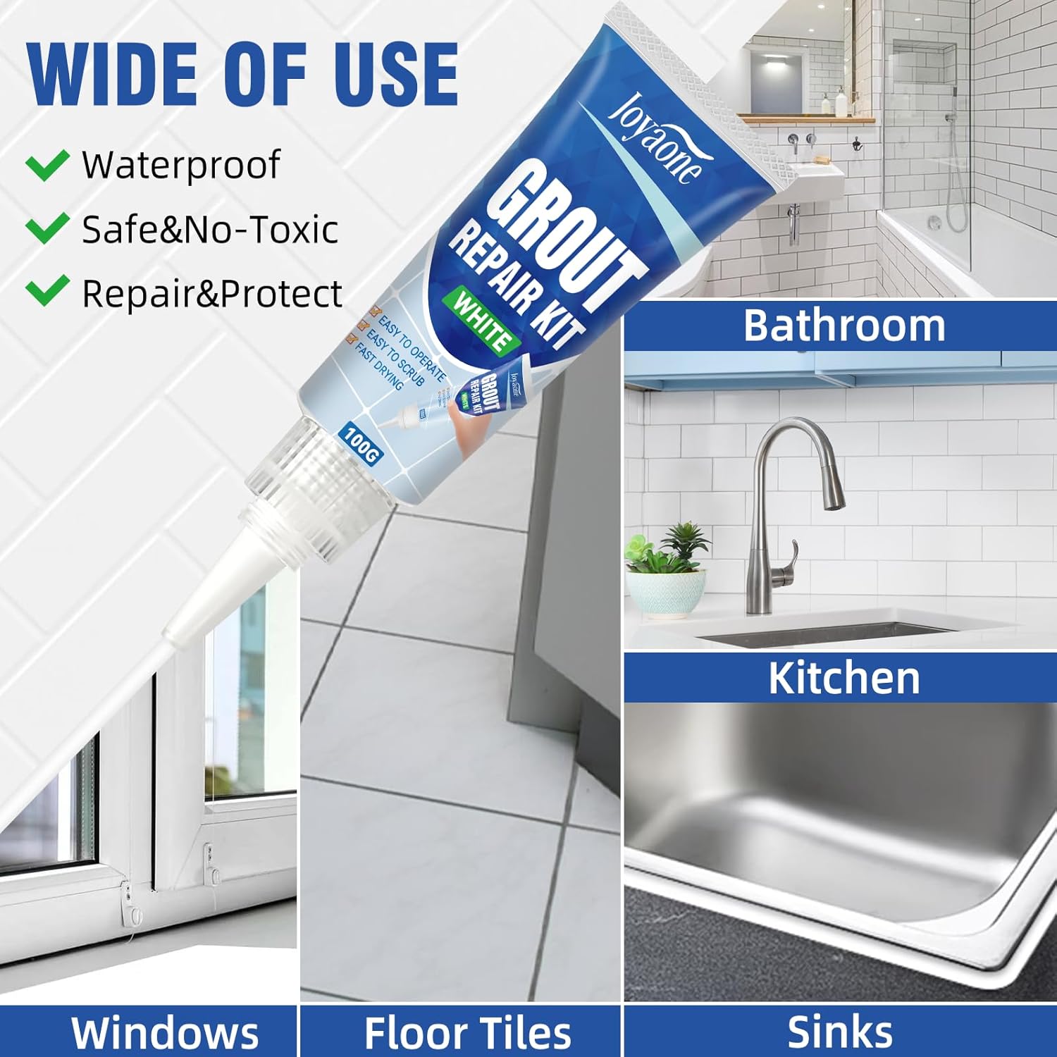 Detalle de Tile Grout Repair Kit 100g grout pen