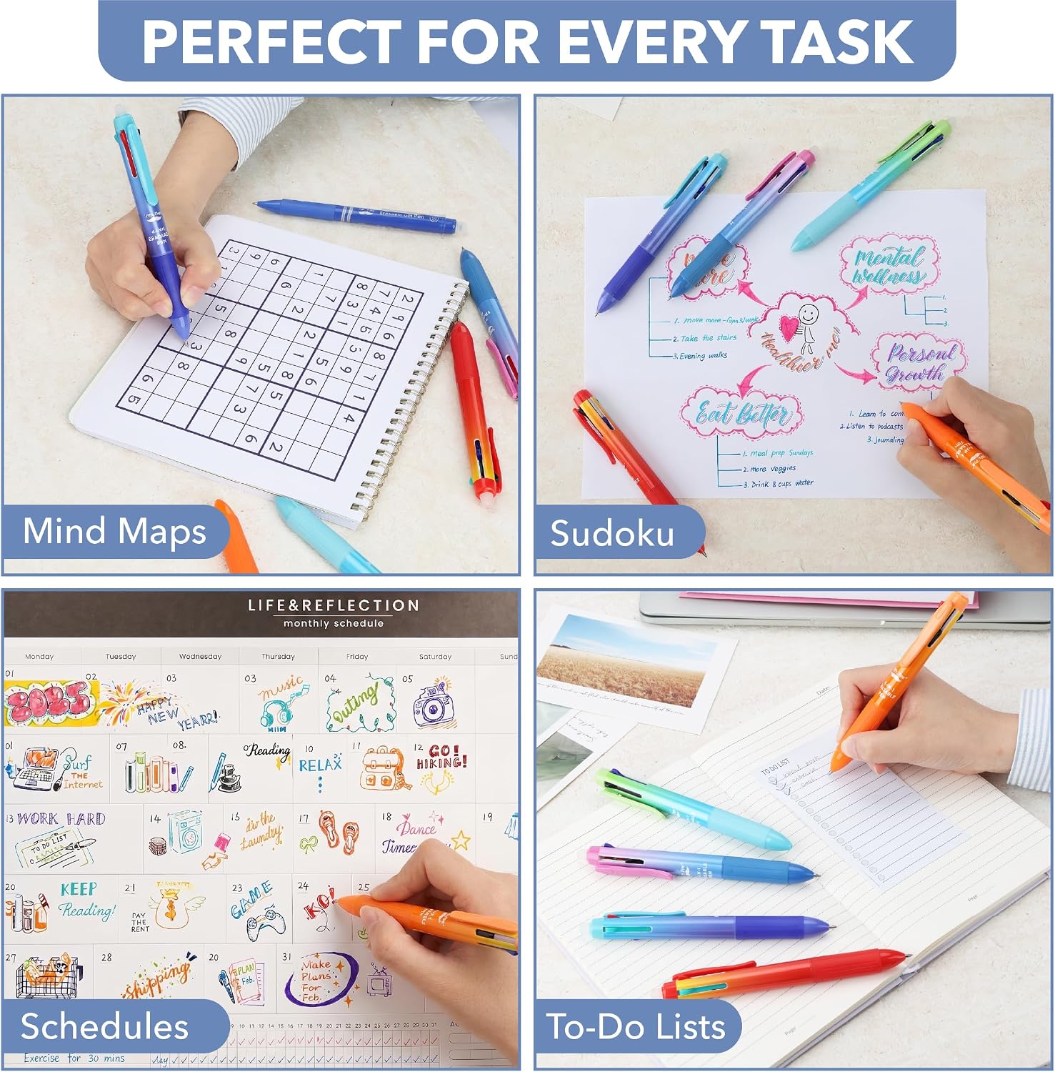 Detalle de Mr. Pen 4-in-1 Erasable Multicolor Pen