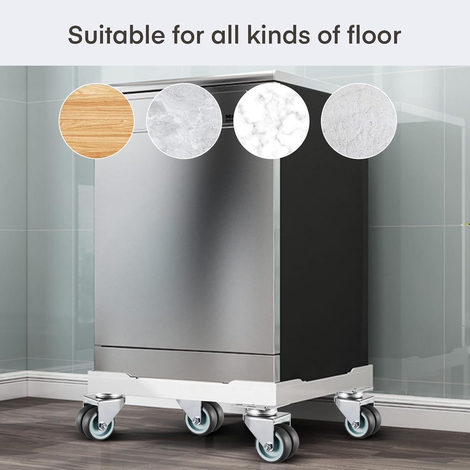 Detalle 2 de LIFERUN 8 x 50 mm Heavy-Duty Swivel Castors with Brakes