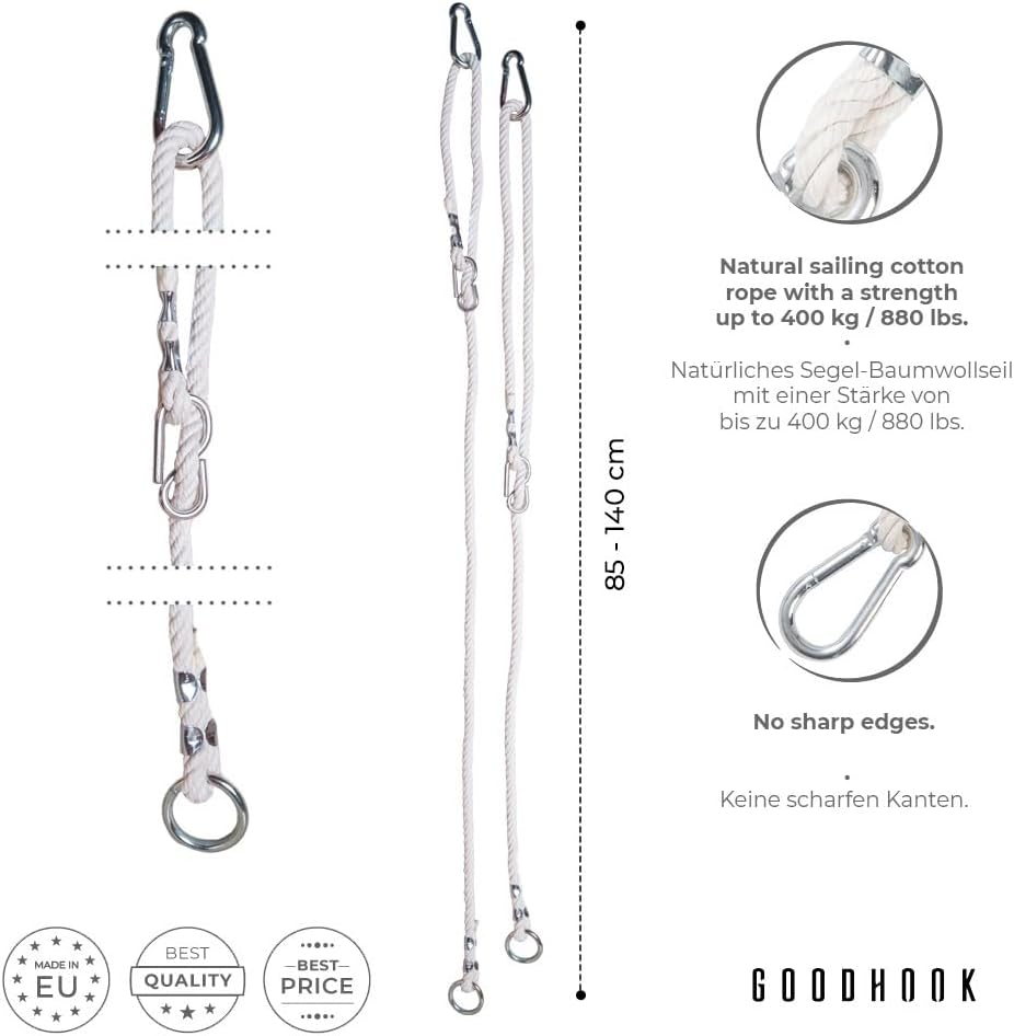 Detalle 2 de MAMOI Corde de balançoire 50 kg 85–140 cm