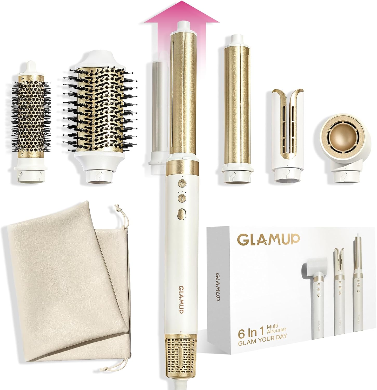 Detalle de GLAMUP 3030 6-in-1 Extra Long Wrap AirCurler, 110,000 RPM, Ionic Styling