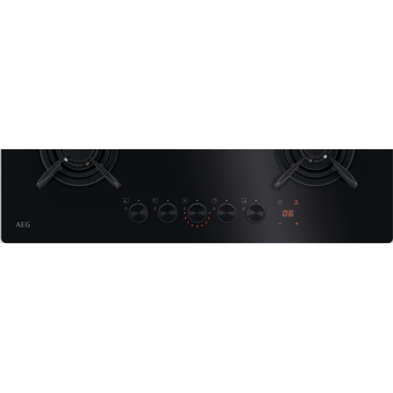 Detalle 2 de AEG HKB75453NB Serie 8000 FlameLight 75 cm placa de gas